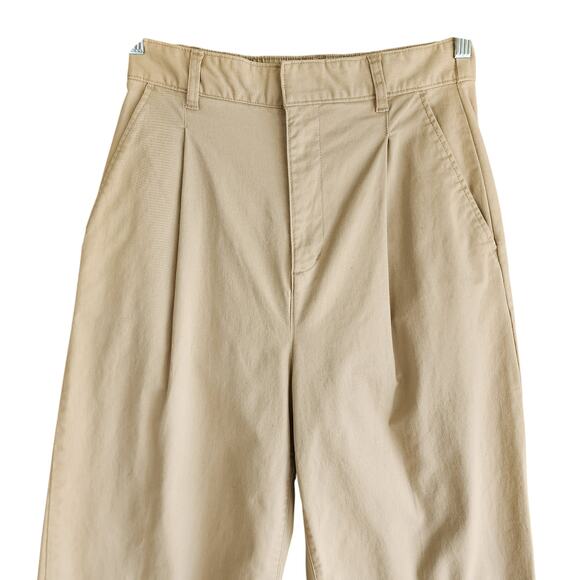 BDG Womens Mia Straight Leg Chino Pant Size 8 Khaki Sand High Rise Front Pleat - Picture 3 of 15